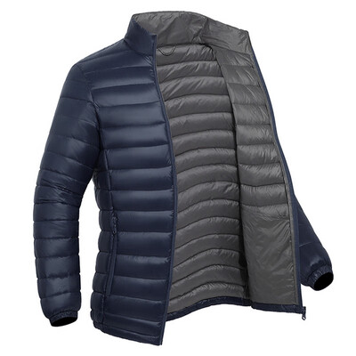 

Warm Duck Down Mens Jacket Coat Zip Up Puffer Parka Lightweight Outwear Packable