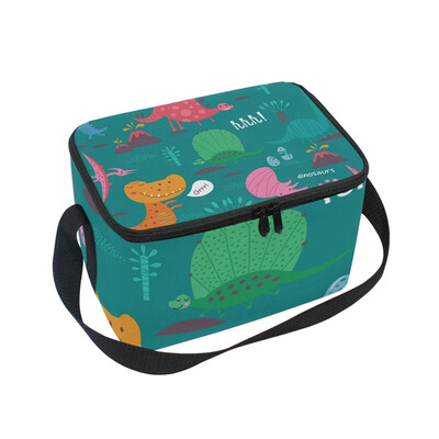 

ALAZA Insulated Lunch Box Dinosaur World Lunch Bag for Men Women Portable Tote Bag Cooler Bag