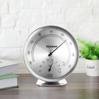 

Jinlongxing Glosen desktop thermometer stainless steel indoor hygrometer electronic office home baby room thermometer 2001