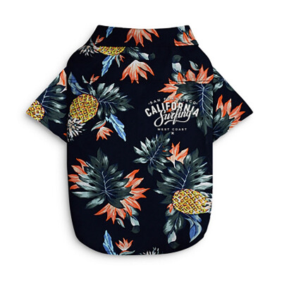 

Pet Summer Printed Shirt Dog Thin Short Sleeves Dog Shirt Clothes Summer Vest Costume Pineapple Pattern XSSMLXLXXL