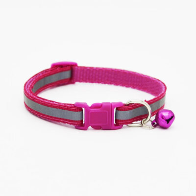 

Nylon Reflective Pet dog Collar Small Dogs Cat Puppy Necklace with Bell For Dog Supplies