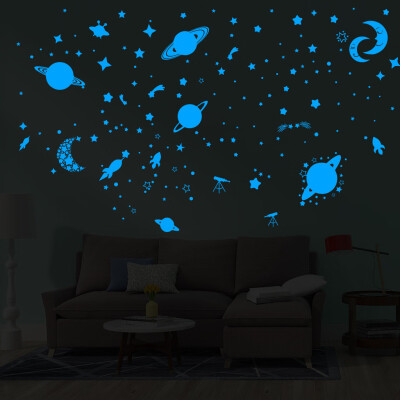 

〖Follure〗Glow In The Dark Star Wall Stickers Round Stars Moon Dot Luminous Kid Room Decor