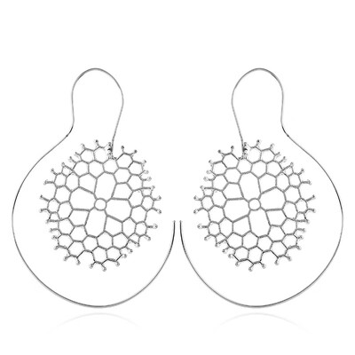 

EK797 Punk Gold Sliver Hollow Spiral Dangle Earrings Women Ladies Gypsy Tribal Gear Drop Earring Large Circle Festival Jewelry