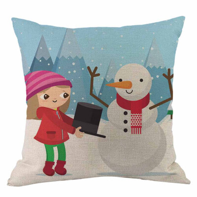 

Tailored Merry Christmas Throw Pillow Cases Cafe Sofa Cushion Cover Home Decor
