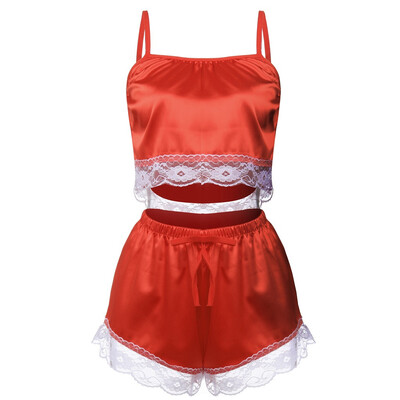 

Toponeto Womens Sexy Satin Lace Sling Sleepwear Lingerie Nightwear Underwear Set