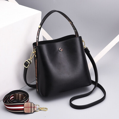 

Bag womens bag large bucket bag simple texture simple Korean Joker ladies shoulder slung