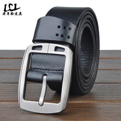 

Mens first layer leather sports car buckle Tmall explosion tide belt Korean version of the leather belt