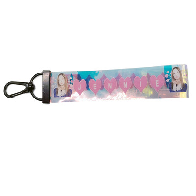 

KPOP BLACKPINK Keychain Laser Lanyard Name Cellphone Holder Strap Keyring