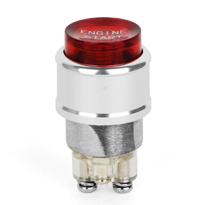 

Engine Start Switch 3pin Motor Start Push Button Switch Racing Car Styling 12V Red Light