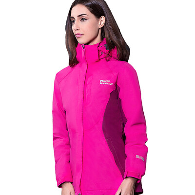 

El Monte ALPINT MOUNTAIN Jackets Men&Women Couples FallWinter Three-in-One Jackets Fleece Warm Two-piece 630-620 Rose Red XXL