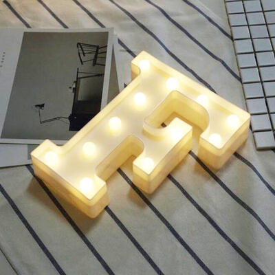

DIY English Letter F LED Night Light Symbol Modeling Lamp For BirthdayWeddingMarriage Proposal Decor