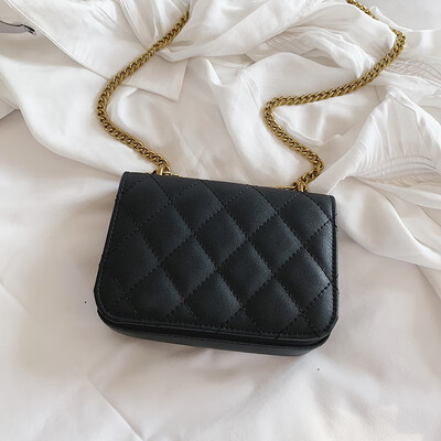 

Small fragrance rhombic chain bag female 2019 new wave Korean version of the wild single shoulder slung fashion texture small square bag