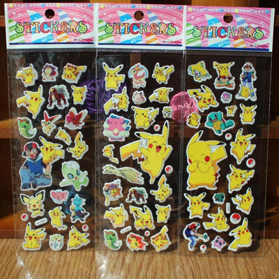

Anime Pokemon Stickers Pikachu Pocket Monster Scrapbooking Pikachu Kids Toy