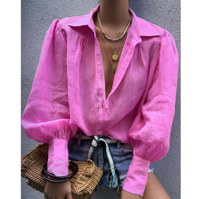 

Women Fashion Long Sleeve Office Lady Chiffon Blouse Shirt T-Shirt Ladies Top