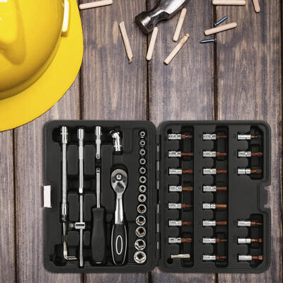 

Greensen 46pcs Ratchet Socket Wrench Bit Professional Repairing Kit Hand Tool Set