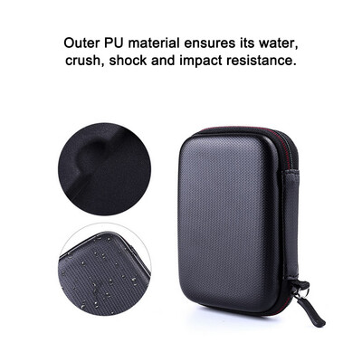 

Hard Drive Carrying Case Portable Storage Bag EVA Shockproof Impact Resistant Hard Case for Samsung T5 T3 250500G1T2T SSD Blu