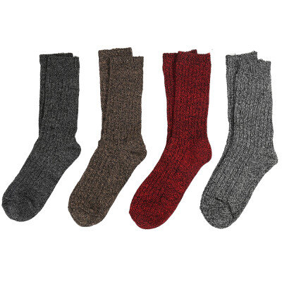 

Womens Premium Winter 4 Pairs Wool And Cotton Blend Crew Socks Collection