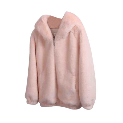 

Roseonmyhand Women Winter Warm Thick Coat Solid Caps Hooded Wool Jacket Cardigan Loose Coat