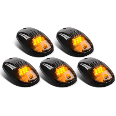 

Smoked 5Pcs LED Cab Roof Running Marker Lights with Gasket for 2003-2018 Dodge Ram 1500 2500 3500 4500 5500 PickupTruck