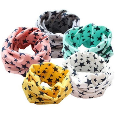 

Baby Boy Girl Kids Warm Cotton Scarf Shawl Winter Neckerchief Neck Ring Stars