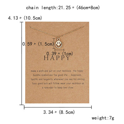 

Circle Necklace for Women Short Chain Heart Happy Smile Snowflake Pendant Necklace Gift Ethnic Bohemian Choker Necklace