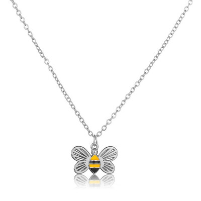 

2019 Women Cute Animal Necklace Cute Gold And Silver Bee Design Pendants & Necklace Wedding Jewelry Fashion Gifts For Women