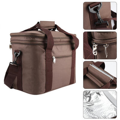 

Greensen Double-layers Picnic Storage Shoulder Bag Insulated Thermal Cooling Lunch Box Tote HandBag