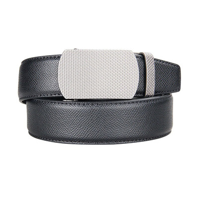 

BPSTAR Mens Automatic Buckle Genuine Leather Mens Ratchet Holeless Belt Business High Quality Mens Real Belt for Pants