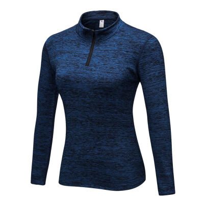 

Women High Elastic Tight Fitness Tshirt Long Sleeve Solid Color Tops Quick-Drying Compression Shirt Female T-Shirt For Spring