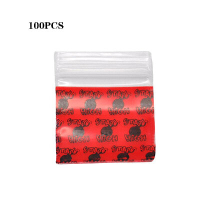 

100PCS Tobacco Plastics Sealed Bag Sealing Storage Bags Organizer Red 4446mm