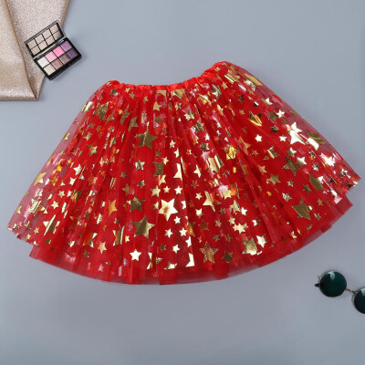 

Roseonmyhand Womens Fashion Star Elastic 3 Layered Short Skirt Adult Tutu Dancing Skirt