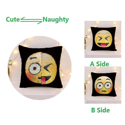 

〖Follure〗Adorable Two Sides Two Moods Pillow Cover Case Cafe Home Decor Cushion