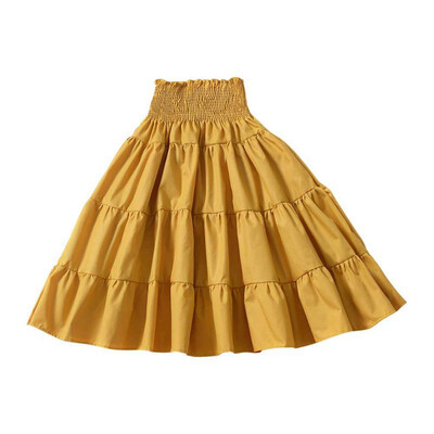 

Top Sale Baby Toddler Girls Kids Solid Color Long Skirt Princess Party Casual Pleated Tutu Skirts 0-4 Years