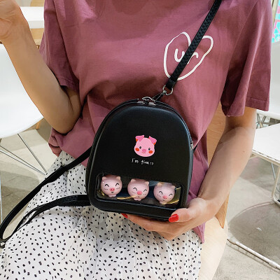 

Joker bag female bag 2019 new fashion transparent bag summer small fresh shoulder messenger bag ins backpack