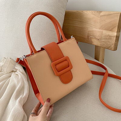 

Girls small bag new Korean fashion wild portable small square bag collision color shoulder Messenger bag tide