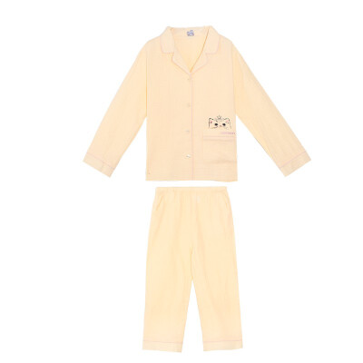 

CONYSON thin girls long-sleeved pajamas gauze girls home service suit 4991