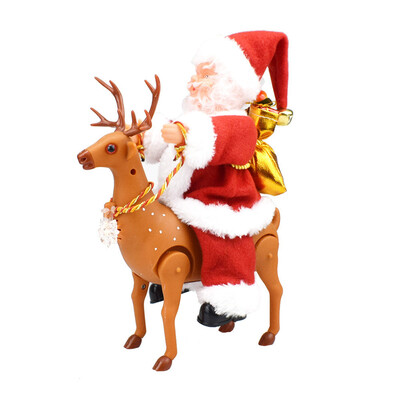 

YIWULAChristmas Gift Electric Musical Twerking Walking around the deer Santa