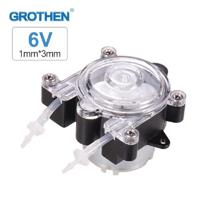 

GROTHEN DC 6V DIY Dosing Pump Mini Peristaltic Dosing Head Self-Priming Function Large Flow 150mlmin for Aquarium Lab Chemical An