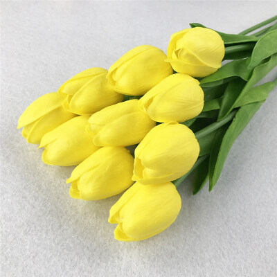 

10PcsBag PU Holland Mini Tulip Artificial Flower Real Touch Tulip for WeddingHomeHotelParty Decoration Valentines Day Gift