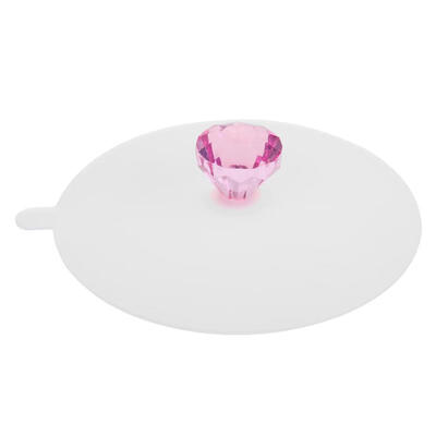 

1pc Dustproof Silicone Acrylic Diamond Cup Lid Thermal Insulation Cup Cover