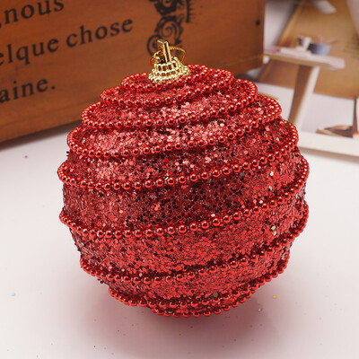 

Gobestart Christmas Rhinestone Glitter Baubles Ball Xmas Tree Ornament Decoration 8CM