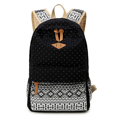 

AOILDLLI 2017 Female Korean Canvas Printing Backpack Women School Bags for Teenage Girls Cute Bookbags Vintage Laptop Backpacks
