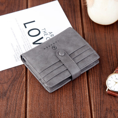 

Tailored Men Wallets Coin Purse Clutch Hasp Retro Short Wallet package multi-card holder