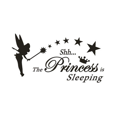

2019 Removable The Princess Wall Sticker Crown Wall Sticker Girls Bedroom Decor Baby Room Art Decal