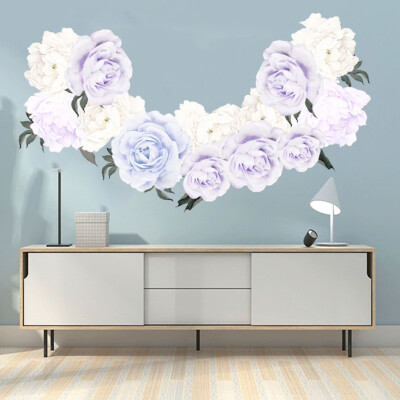 

〖Follure〗Peony Rose Flowers Wall Art Sticker Decals Kid Room Nursery Home Decor Gift