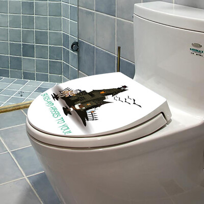 

〖Follure〗Hallowmas Toilet Seat Wall Sticker Decals Vinyl Art Wallpaper Removable Decor