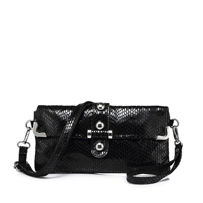 

REALER barnd women genuine leather day clutch female evening bags high quality ladies crossbody bags with serpentine prints
