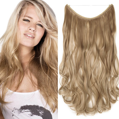 

Miracle Translucent Invisible Wire Fish Line on Clip in Hair Extensions 20-24 Inch Straight Wavy Curly Synthetic Hairpieces