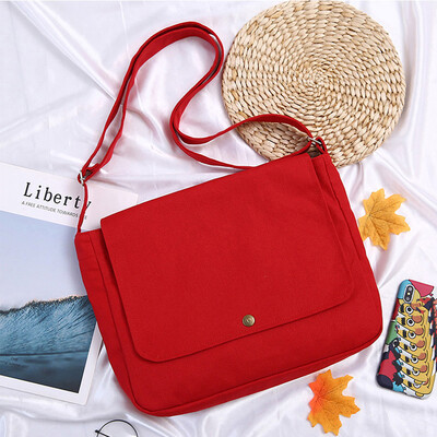 

Tailored Unisex Canvas Messenger Bags Shopping Bag Travel Large Capacity Crossbody Bags