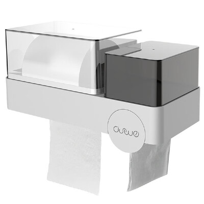 

Mengni Paper Towel Dispenser Waterproof Wall Mounted Paper Towel Holder Bathroom Coreless Toilet Tissue Dispenser Garbage Bags Hol